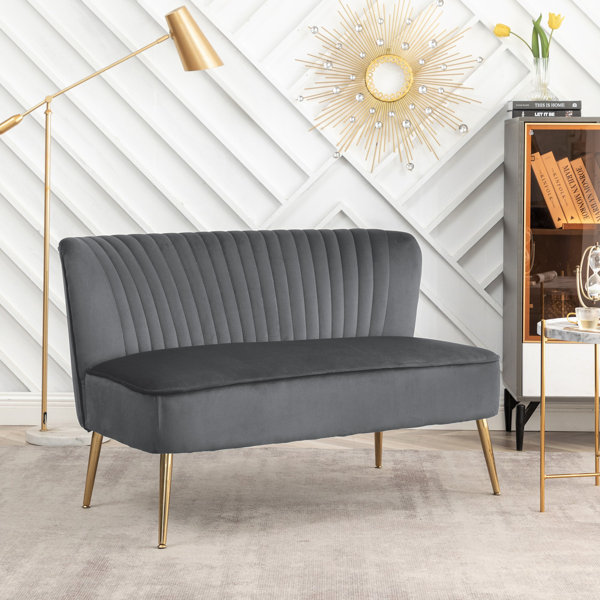 Wayfair deals grey loveseat